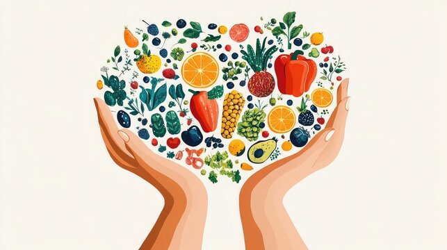 Food nutrition infographics, healthy eating, rural lifestyle, farm-to-table, sustainable agriculture, dietary information, data visualization, wellness tips