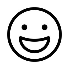 grinning face icon with line style, perfect for user interface projects