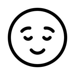 relieved face icon with line style, perfect for user interface projects