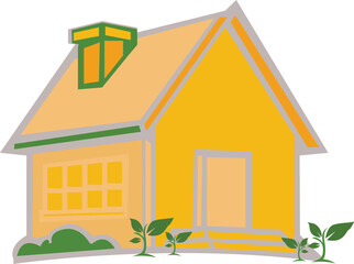 Back to school themed leaves house.
