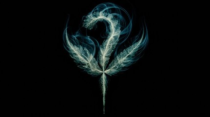 Green palm leaf crown adorned with golden ribbons, symbolizing Saudi National Day.