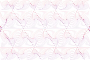 Fototapeta premium Geometric Line Art Pattern with Abstract Triangular Symmetry and Optical Illusion Effect