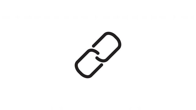 Simple linked chain icon suitable for logos, websites, and branding materials needing a strong, connected, and reliable visual element.
