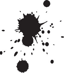 Abstract Black Ink Splatter: High-Resolution Vector Graphic, Dramatic, Artistic Design Element.