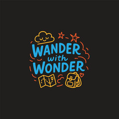 Wander with Wonder A Travel-Themed Illustration