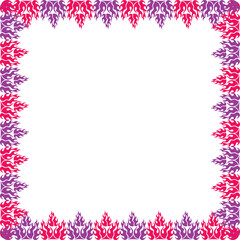 Vibrant Flame Border A Fiery Frame of Crimson and Violet