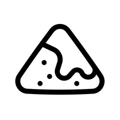 cone shaped rice icon with line style, perfect for user interface projects