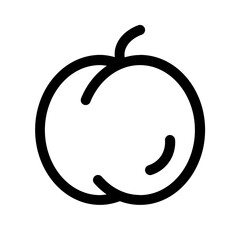 peach icon with line style, perfect for user interface projects