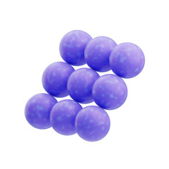3D Plastic Resin Abstract Purple Spiral Cube