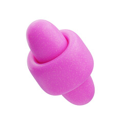 3D Plastic Resin Abstract Pink Layered Stack