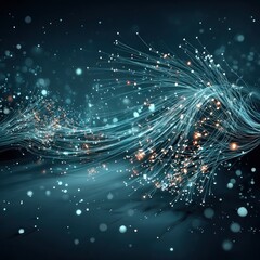 Obraz premium Abstract digital fiber optic network