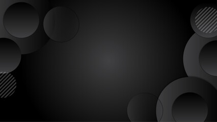 Overlapping dark gray circles are ideal for minimalist backgrounds, tech designs, abstract concepts, or dynamic digital marketing visuals.