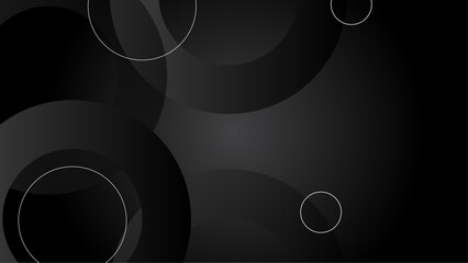 Overlapping dark gray circles with white outlines suitable for modern background designs, graphic elements, abstract patterns, and creative projects.