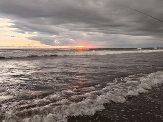 Beautiful landscape photography on the beach at golden hour sunset.
Dramatic sea sunset with...