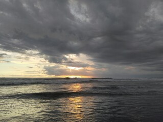 Beautiful landscape photography on the beach at golden hour sunset.
Dramatic sea sunset with...