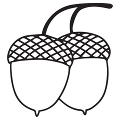 acorn icon vector design template in white background © Moncia