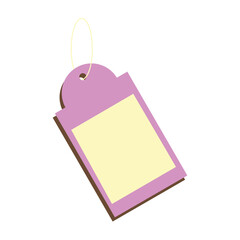 Blank Pastel Price Tag with String