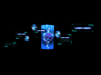 Abstract technology innovation communication concept digital blue design background. Vector illustration