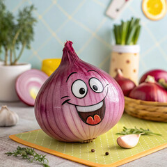 onions and garlic on wooden board