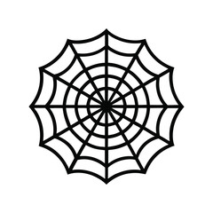 Fototapeta premium Intricate Spider Web Icon, Halloween and Nature Pattern, Cobweb Graphic Element Vector