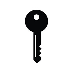 Classic key vector icon, access, security, unlock, success, solution, privacy symbol