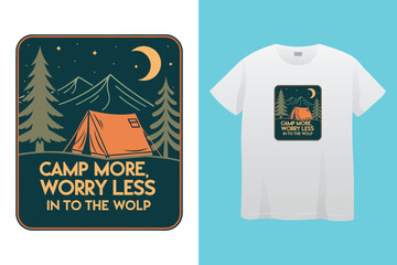 Hiking t-shirt design vector, Adventure t-shirt design, Outdoor t shirt design,print, Camping logo design vector illustration, Travel quotes for t shirt, camping t-shirt, 