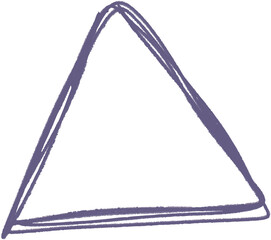 Triangle Marker Drawing, Simple Geometric Line Art, Scribbled Triangle, Modern Minimal Illustration