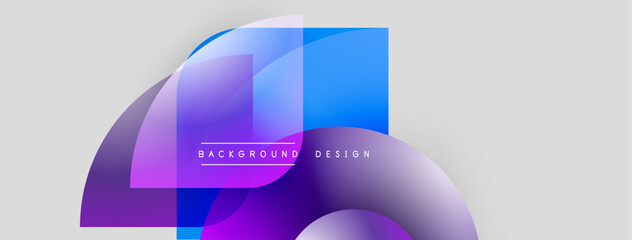 Abstract shapes overlap, creating vibrant gradients. Text reads background design centered within composition. Modern, clean aesthetic.