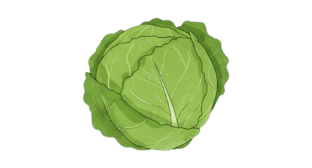 green cabbage isolated on white