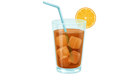 glass of orange juice with lemon