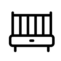 crib icon with line style, perfect for user interface projects