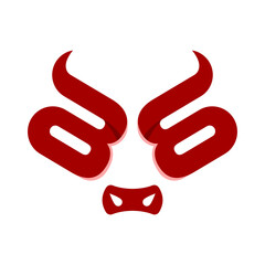 letter b and bull logo designs