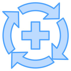 Obraz premium Recovery Blue Icon Element For Design