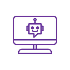 Fototapeta premium Artificial Intelligence Outline Icon