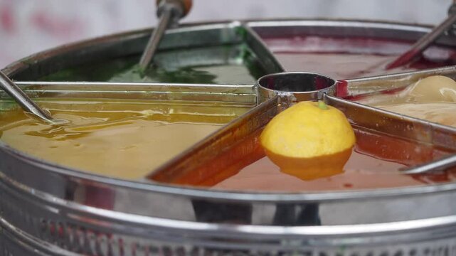 Macun is a soft, sweet and colorful Turkish toffee paste.