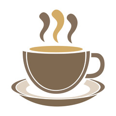 Steaming Coffee Cup and Saucer drink beverage