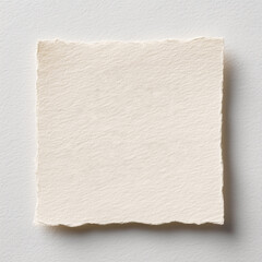 Obraz premium Square handmade textured card with rough edge on light surface