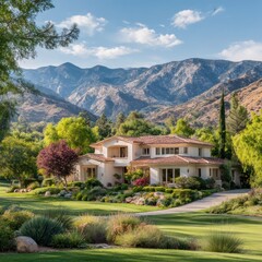 Luxury home nestled in mountains