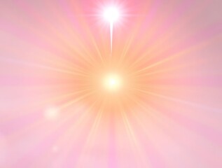 Fototapeta premium Radiant Light Bursting on Soft Pink Background Creating Dreamy Effect