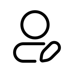 edit user icon with line style, perfect for user interface projects