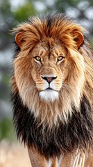 Fototapeta premium Majestic lion portrait (3)