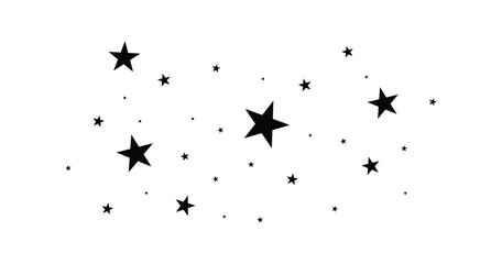 Shooting Stars Pattern on a White background.