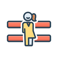 Vector color shadow icon for Sexual equality