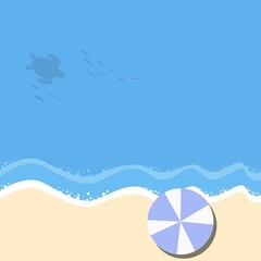 summer background with sea shells and starfish
