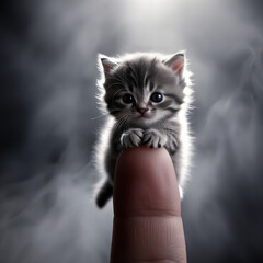 A little life on top of a finger손가락 위에 올라가 있는 작은 생명Generative AI