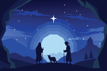 Naklejka premium nativity scene with jesus