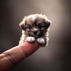 A little life on top of a finger손가락 위에 올라가 있는 작은 생명Generative AI