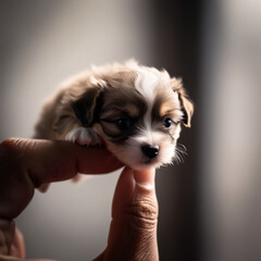 A little life on top of a finger손가락 위에 올라가 있는 작은 생명Generative AI