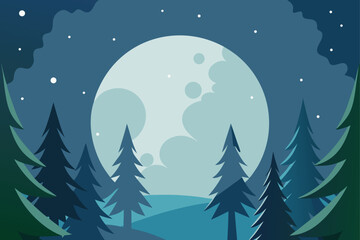 winter landscape with snow