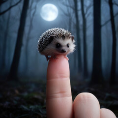 A little life on top of a finger손가락 위에 올라가 있는 작은 생명Generative AI